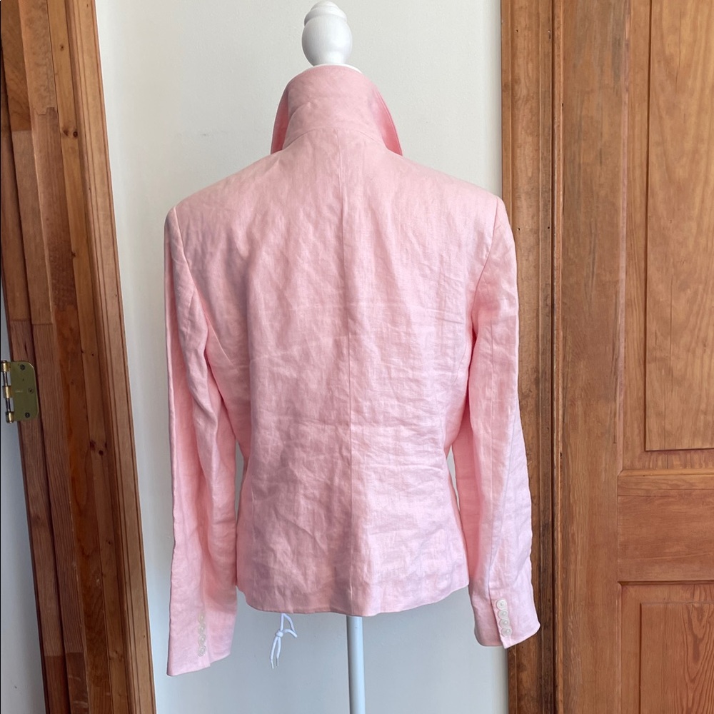CHAPS Soft Pink Women's Linen Lined Jacket 10 - Picture 9 of 17